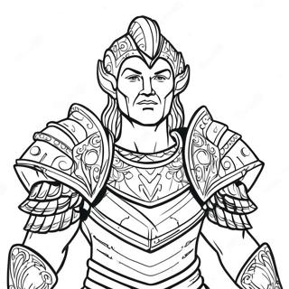 Midas In Golden Armor Coloring Page 37046-30848