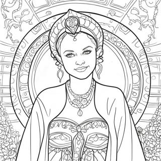 Padme In Royal Attire Coloring Page 37056-30863