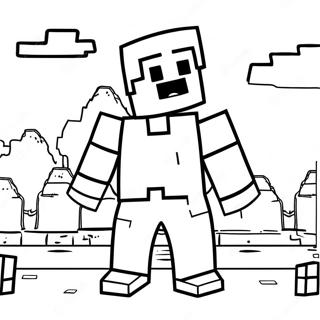 Minecraft Villager Coloring Page 37085-30883