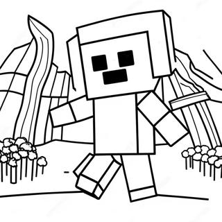 Minecraft Villager Coloring Page 37085-30884