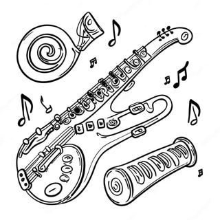 Musical Instrument Coloring Page 3709-3011