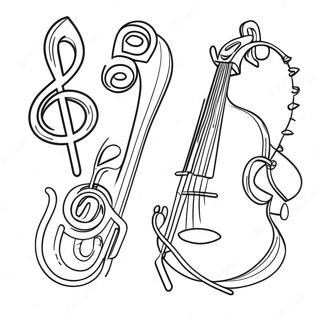 Musical Instrument Coloring Page 3709-3012