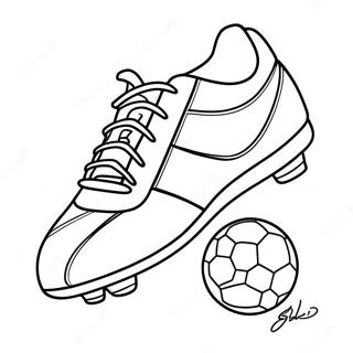 Soccer Shoe Coloring Page 37115-30907