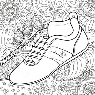 Colorful Soccer Shoe With Patterns Coloring Page 37116-30911