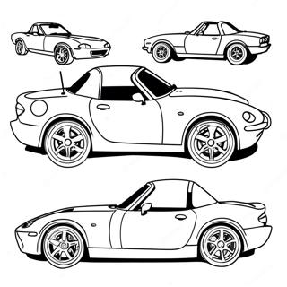 Miata Sports Car Coloring Page 37125-30914