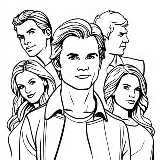 Tvd Characters In Action Coloring Page 37146-30933