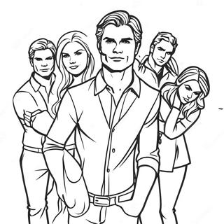 Tvd Characters In Action Coloring Page 37146-30934