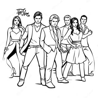 Tvd Characters In Action Coloring Page 37146-30935