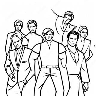 Tvd Characters In Action Coloring Page 37146-30936