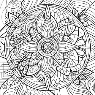 Abstract Relaxation For Adults Coloring Pages