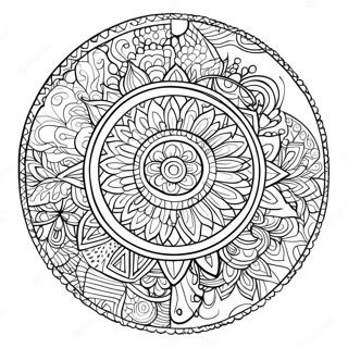 Abstract Relaxation Mandala Coloring Page 37155-30938