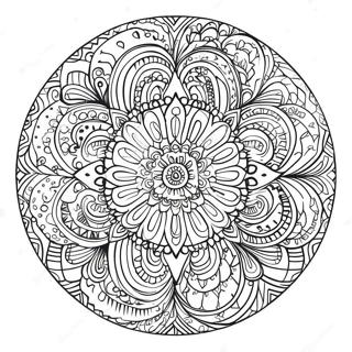 Abstract Relaxation Mandala Coloring Page 37155-30939