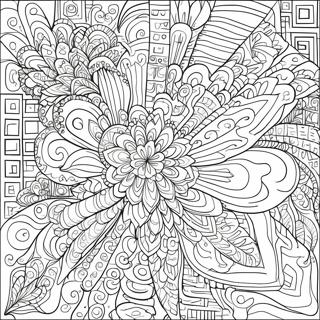 Intricate Abstract Patterns Coloring Page 37156-30954