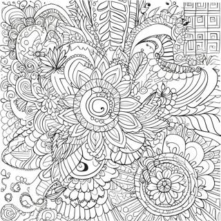 Intricate Abstract Patterns Coloring Page 37156-30955