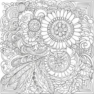 Intricate Abstract Patterns Coloring Page 37156-30956