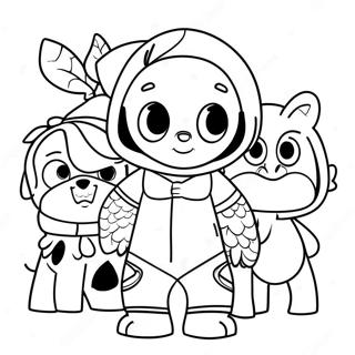 Xavier Riddle With Friends Coloring Page 37176-30950