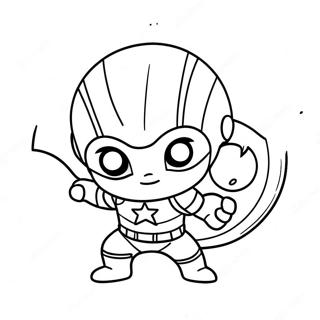 Baby Marvel Cute Chibi Avengers Coloring Page 37185-30962