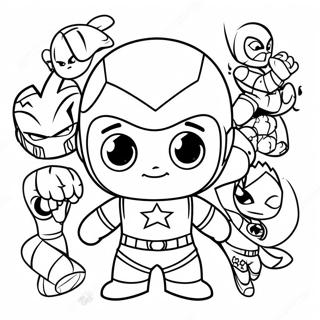 Baby Marvel Cute Chibi Avengers Coloring Page 37185-30964