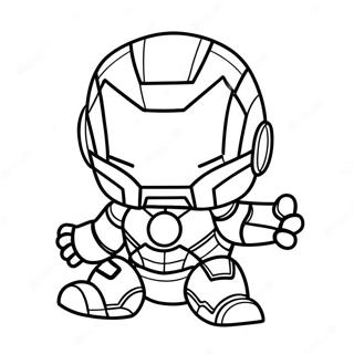 Adorable Baby Chibi Iron Man Coloring Page 37186-30967