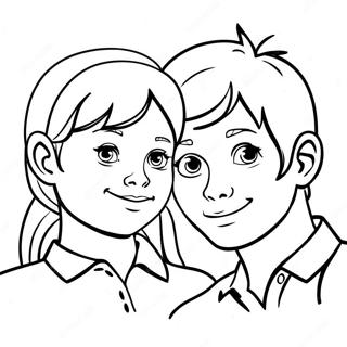 Brother And Sister Coloring Pages