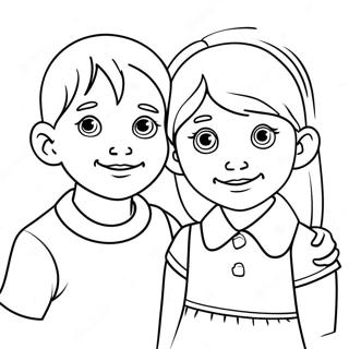 Brother And Sister Coloring Page 37195-30970