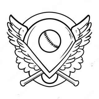 Angels Baseball Logo Coloring Page 37205-30974