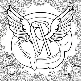 Angels Baseball Logo Coloring Page 37205-30975