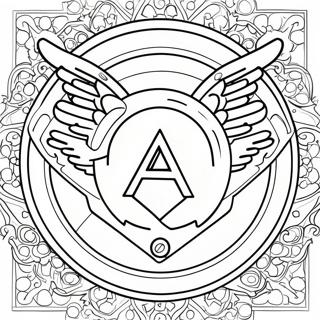 Angels Baseball Logo Coloring Page 37205-30976