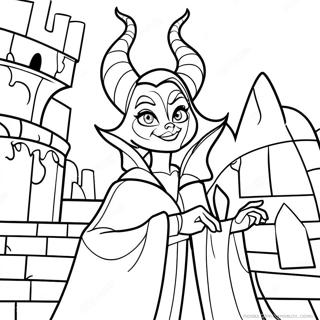 Maleficent In Her Dark Castle Coloring Page 3720-3021