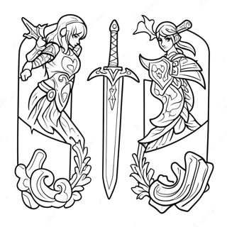 Legendary Master Sword Coloring Page 37256-31014