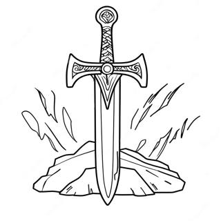 Legendary Master Sword Coloring Page 37256-31015