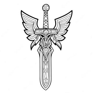 Legendary Master Sword Coloring Page 37256-31016