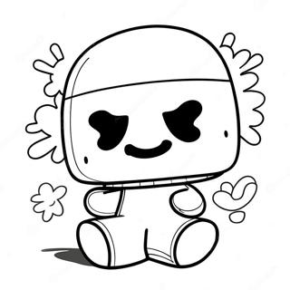 Cute Marshmello Character Coloring Page 37276-31037