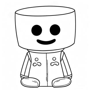 Cute Marshmello Character Coloring Page 37276-31039