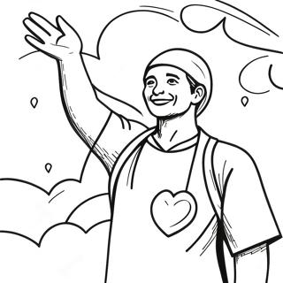 Missionary Spreading Love Coloring Page 37296-31052