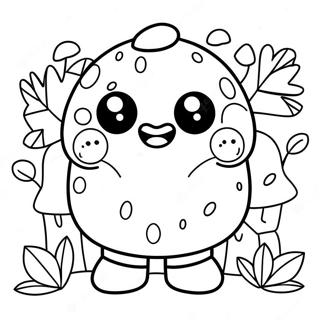 Cute Fall Guys Character Coloring Page 3730-3029