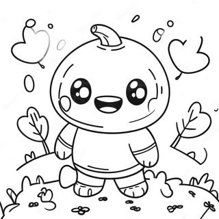 Cute Fall Guys Character Coloring Page 3730-3030