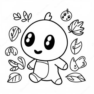 Cute Fall Guys Character Coloring Page 3730-3032