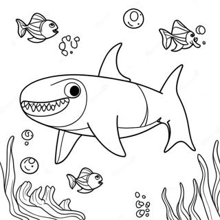 Goblin Shark Swimming In Ocean Coloring Page 37316-31075