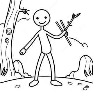 Stick Man Coloring Page 37325-31068