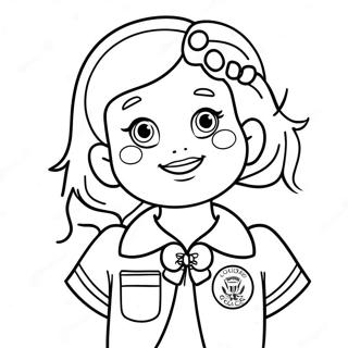 Colorful Girl Scout Pledge Coloring Page 37336-31096