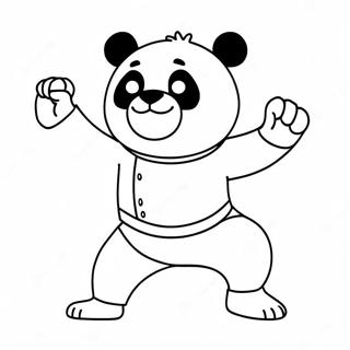 Po Performing A High Kick Coloring Page 37376-31118