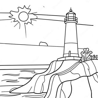 Lighthouse Scenic Coloring Page 37385-31130