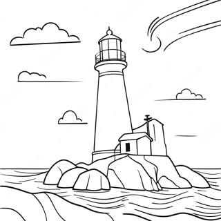 Lighthouse Scenic Coloring Page 37385-31131