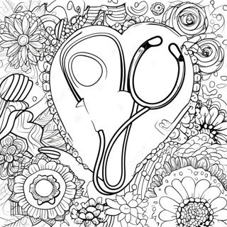 Colorful Doctor S Stethoscope Coloring Page 37396-31135