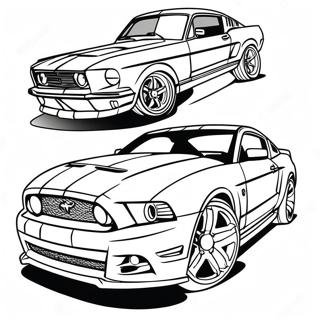 Mustang Gt Sports Car Coloring Page 3739-3035