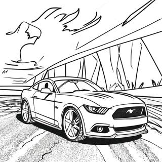 Mustang Gt Sports Car Coloring Page 3739-3036