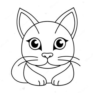 Playful Siamese Cat Coloring Page 37406-31141