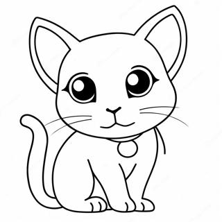 Playful Siamese Cat Coloring Page 37406-31144