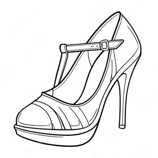 Stylish High Heels Coloring Page 37416-31151